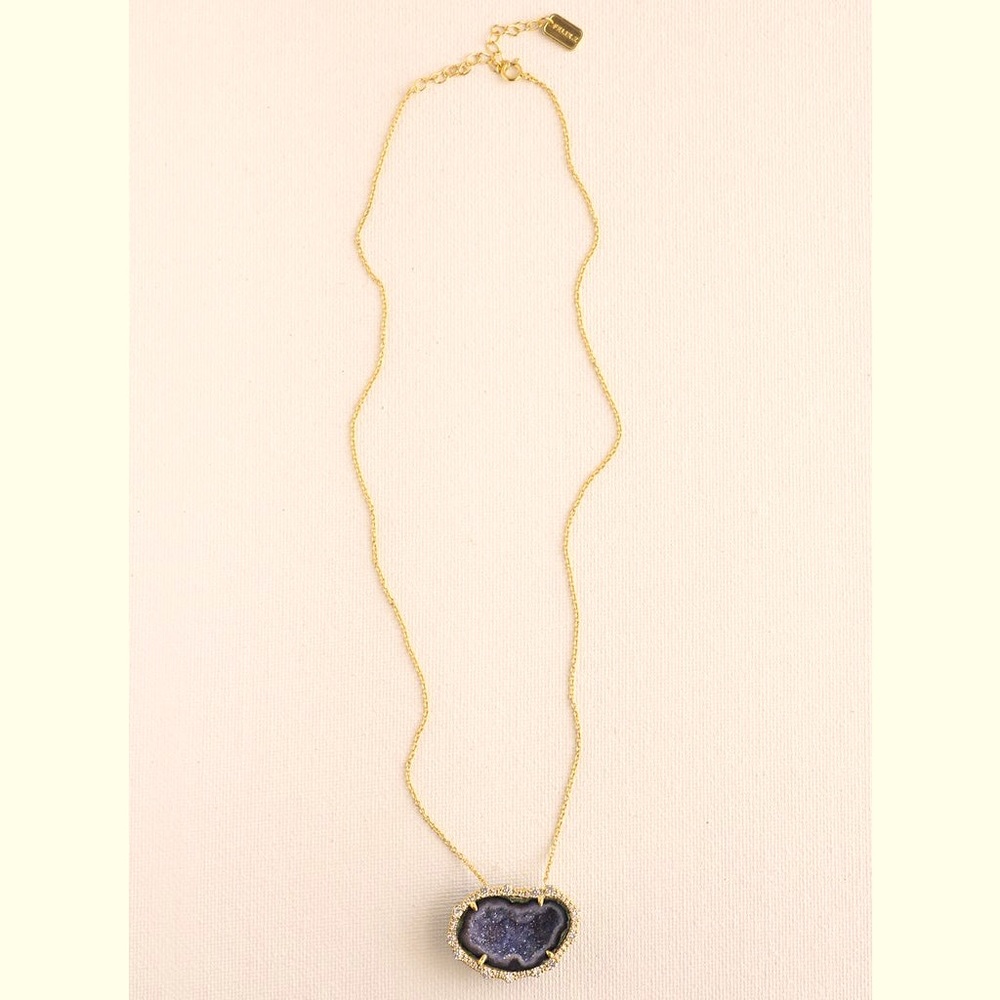 “Harmony” Agate Geode Crystal Necklace